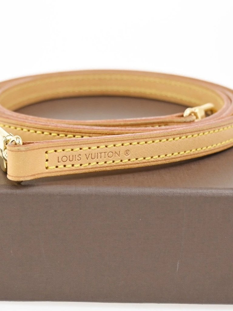 Louis Vuitton Logo Shoulder Bag Strap Adjustable Leather Bn Ghw